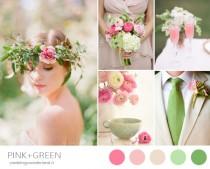 wedding photo - Matrimonio rosa e verde