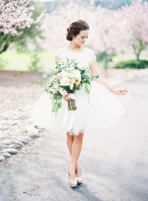 wedding photo - Tulle and Romantic Blooms Wedding Inspiration