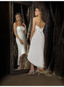 wedding photo -  Ankle-length Empire Knee-length Strapless Princess Wedding Dresses WE1091