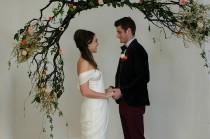 wedding photo - Unique Woodsy Wedding Inspiration Shoot