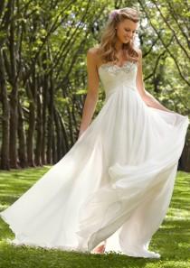 wedding photo -  Diamante Beading On Delicate Chiffon Wedding Dresses(HM0259)