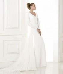 wedding photo - Manches longues et 3/4 Longueur manches robe de mariage Inspiration