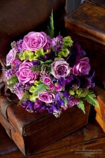 wedding photo - Bouquets en violet