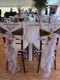 wedding photo - Rideaux et chaises de mariage