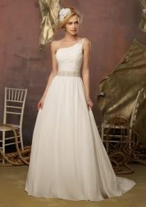 wedding photo -  Wanweier - wedding dress plus size, Discounts Crystal Beaded Whisper Chiffon Online Sales in 58weddingdress