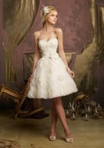 wedding photo -  Wanweier - ella wedding dresses, Cheap Crystal Beaded Lace on Ruffled Organza Online Sales in 58weddingdress
