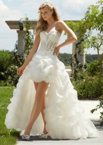 wedding photo -  Wanweier - cheap short wedding dresses, Cheap Crystal Beaded Lace on Organza Online Sales in 58weddingdress