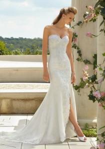 wedding photo -  Wanweier - trumpet wedding dresses, Hot Embroidered Lace on Tulle Online Sales in 58weddingdress