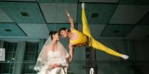 wedding photo - If Marriage Is About Flexibility, This Couple Is Golden