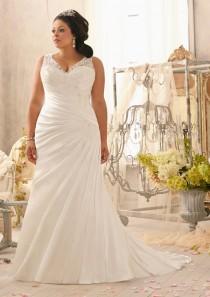 wedding photo -  Wanweier - vintage wedding dresses uk, Discounts Delicately Beaded Lace Appliques on Soft Satin Online Sales in 58weddingdress