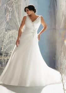wedding photo -  Wanweier - garden wedding dresses, Discounts Crystal Beaded Embroidery on Organza Online Sales in 58weddingdress