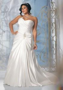 wedding photo -  Wanweier - empire waist wedding dresses, Hot Diamante Beaded Applique on Soft Satin Online Sales in 58weddingdress