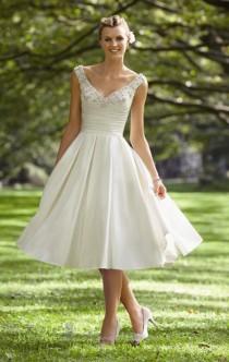 wedding photo -  Gorgeous Tea Length Bridal Dress Voyage By Mori Lee 6742 - Short/Mini Wedding Dresses - Informal Dresses