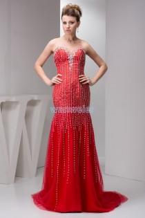 wedding photo -  Find Your Sheath Sweetheart Train Chiffon Red Prom Dress With Beading Sequins(Zj6731) Here ,Wanweier Prom Dresses - A perfect moment for you.