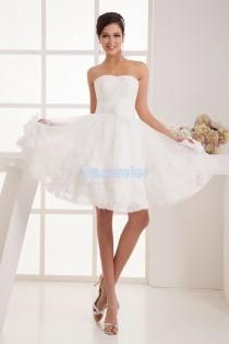 wedding photo -  Find Your Knee-length Sheath Sweetheart White Lace Prom Dress With Flower And Lace Details(Zj6849) Here ,Wanweier Prom Dresses - A perfect moment for you.