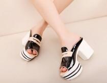 wedding photo -  Sexy Style High Heels Fish Mouth Sandals White SD0436