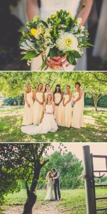 wedding photo - Yellow Daisies For A Pretty Summer Wedding.