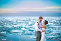 wedding photo - Lake Superior Ice