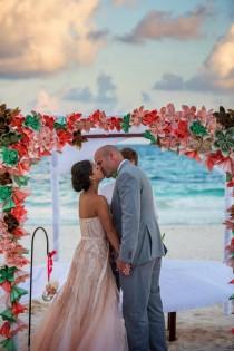 wedding photo - Colorful Beach Wedding in Tulum - Belle the Magazine . The Wedding Blog For The Sophisticated Bride