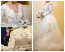 wedding photo - Кружева Любителей Свадебное Платье Вдохновение