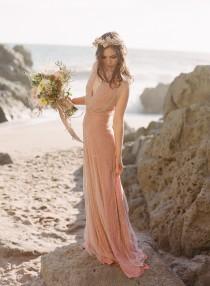 wedding photo - Elegant blush pink and duck egg blue beach wedding inspiration