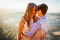 wedding photo - Karli & Michelle's canyon-top autumn elopement