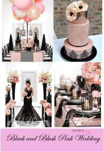 wedding photo - Black and Pink Wedding Color Palette