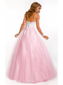 wedding photo -  Pink Classical Princess Floor-length Sweetheart Dress
