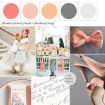 wedding photo - {Ballerinas   Bow Ties}: Shades Of Coral, Peach   Gray!