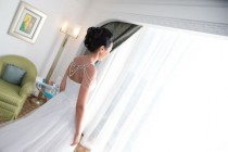 wedding photo - Ожерелье за плечи,Люкс для викторианском стиле,жемчугом и стразами,стразы,использованы свадебные украшения,свадебные украшения,с