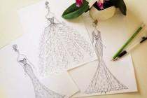 wedding photo - New Wedding Dress Sketches from Justin Alexander