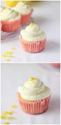 wedding photo - Lemon Cupcakes Avec fouettée au beurre