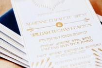 wedding photo - Einladung Papier Gold