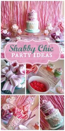 wedding photo - Shabby Chic, Vintage Glam / Birthday "shabby Chic Party"