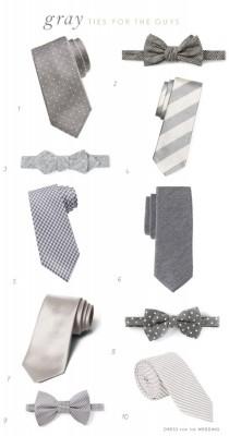 wedding photo - Gray Ties For Groomsmen