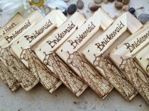 wedding photo - Hindu Indian Wedding Favors For Your Bridal Party With THEIR Sari Saree Replicated On The Wood Frame With Their Name Asian Wedding SET Of 8