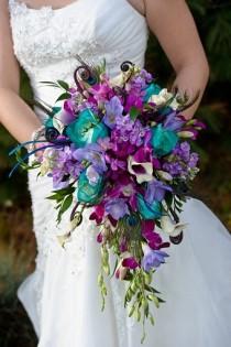 wedding photo - Cascading Bouquets