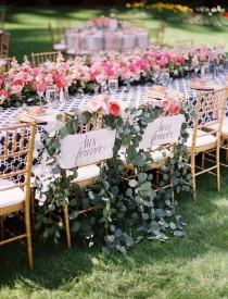 wedding photo - Lovely flower table wedding decor.