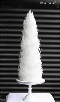 wedding photo - Feather Cake-3