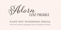 wedding photo - DIY Wedding Ideas with Adorn Fonts Ruffled