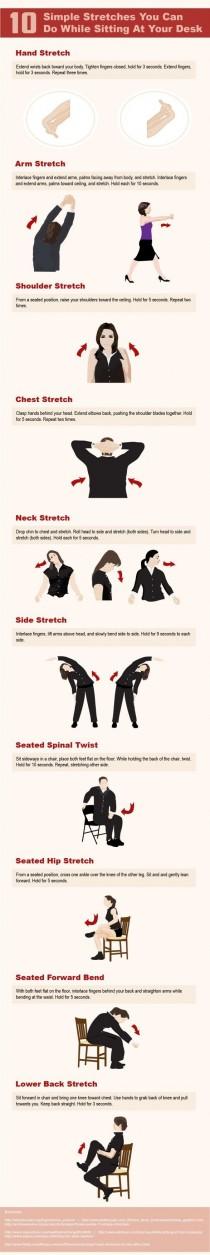 wedding photo - 10 Simple Stretches To Do At Your Desk Infographic