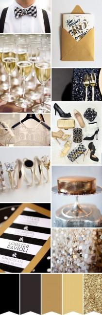 wedding photo - Glitter And Glam - Black Tie Wedding Inspiration