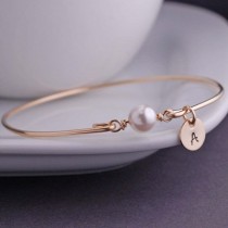 wedding photo - Bijoux en perles, Juin anniversaire, Juin-bonheur, or bracelet de bracelet, bracelet de perles Swarovski