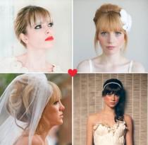 wedding photo - She Bangs! Beautiful Brides With Bangs