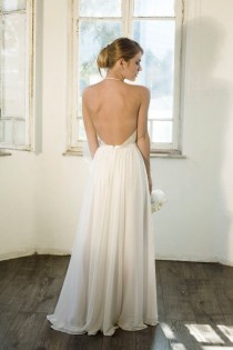 wedding photo - Hollywood Wedding Dress, Custom Made Long Chiffon Wedding Dress, New Sequins Wedding Dress Bridal Gown Custom Size 4-6-8-10