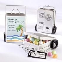 wedding photo - Mini Suitcase Favor Tins