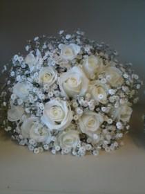 wedding photo - Bouquets In White