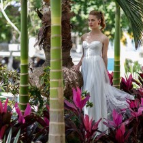 wedding photo - Robe élégante d'amoureux de mariage de Tulle, dentelle robe de mariée, blanc / ivoire Corset robe de mariage, jupe de Tulle Robe