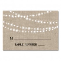 wedding photo - Twinkle Lights Typography Place Card