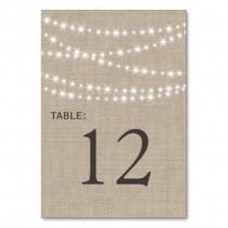 wedding photo - Twinkle Lights Typography Table Number